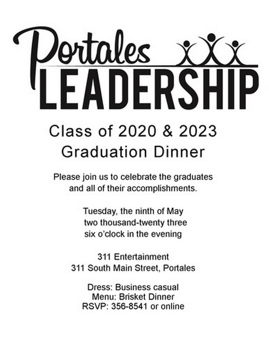 Leadership Portales Graduation 2023 & 2024 May 1, 2024 Roosevelt County Chamber of Commerce, NM